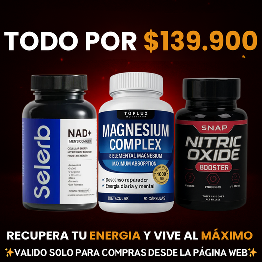 COMBO MACHO ALFA🔥SELERB NAD MEN +NITRIC OXIDE+ MAGNESIO COMPLEX💊